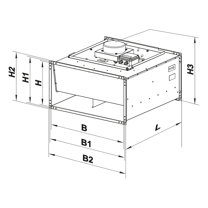 Blauberg Box EC 60x35-1  - Dimensions