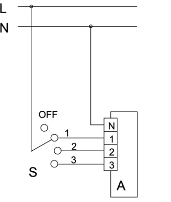 Blauberg CDP-3/5 - Multi-speed switch