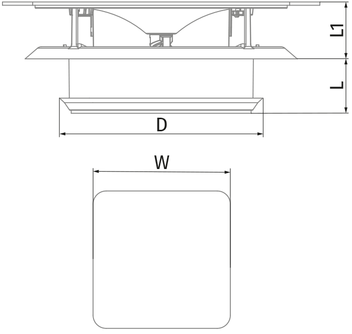 Blauberg VPD 125 C - Dimensions