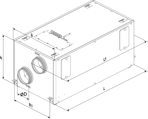 Blauberg KOMFORT EC LBE 700 S21 - Dimensions