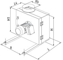Blauberg Iso-K 355 2E - Dimensions