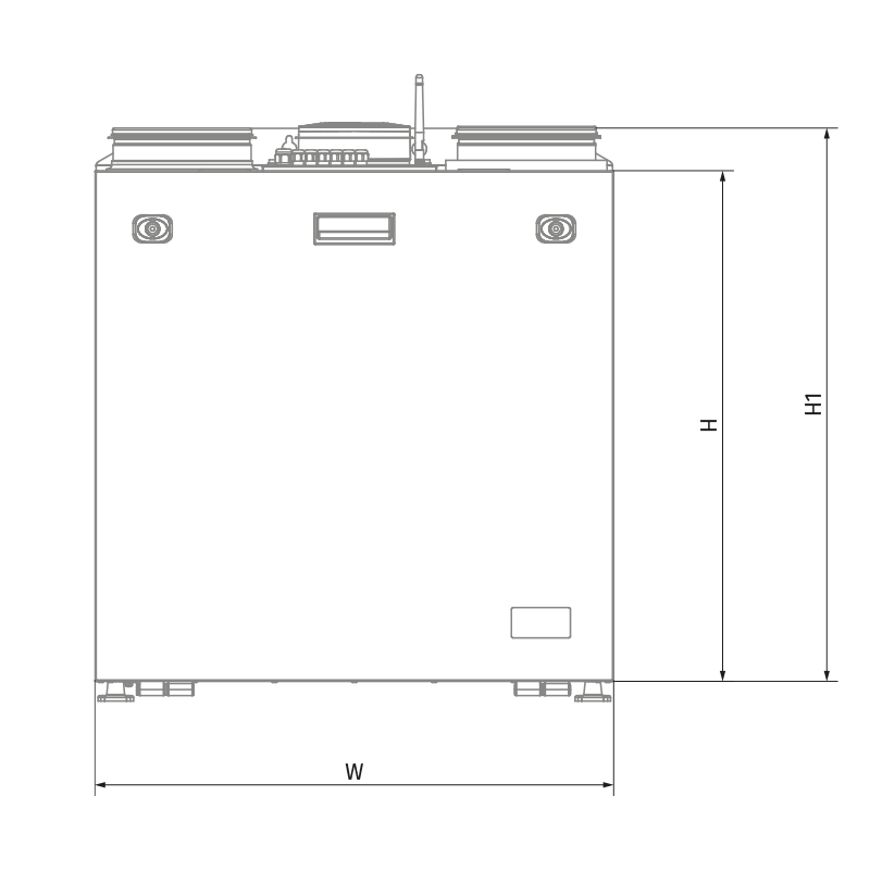 Blauberg KOMFORT Roto EC SE 401-E L S21 - Dimensions