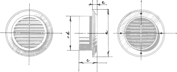 Blauberg Decor 125s - Dimensions