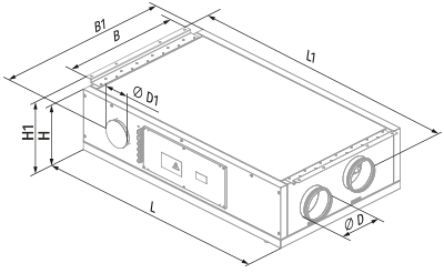 Blauberg KOMFORT Roto EC DE 250 L S21 - Dimensions