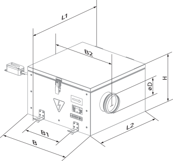 Blauberg Iso-RB EC 355 - Dimensions