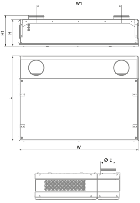 Blauberg CIVIC EC D1BE2 300 S21 - Dimensions