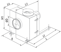 Blauberg Iso-K 355 2E - Dimensions