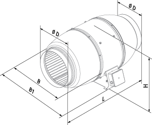 Blauberg Iso-Mix 250 G1 - Dimensions