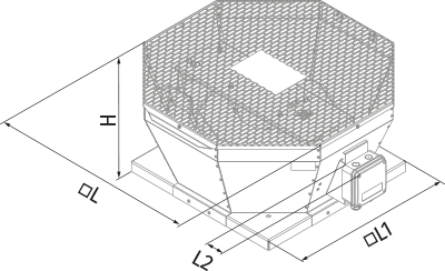 Blauberg Tower-V EC 400 - Dimensions