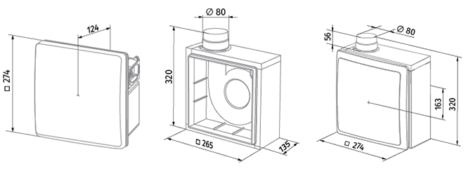 Blauberg Valeo-BF 35/60 - Dimensions