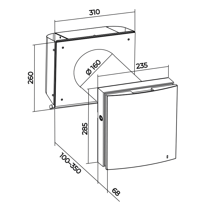 Blauberg Fresher 50 Short S - Dimensions