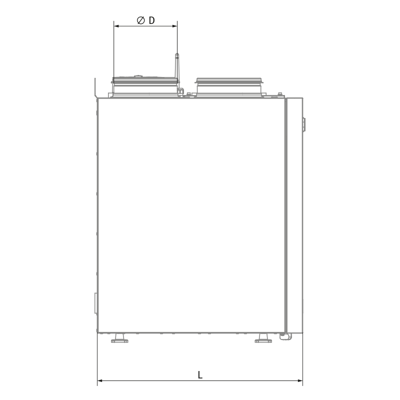 Blauberg KOMFORT Roto EC SE 401-E L S21 - Dimensions