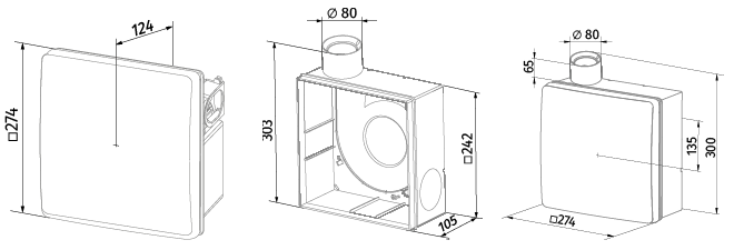 Blauberg Valeo-BPL 75/100 TR - Dimensions