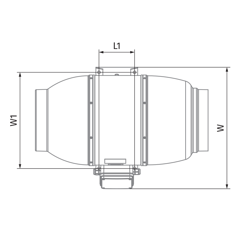 Blauberg Iso-Mix EC 315 - Dimensions