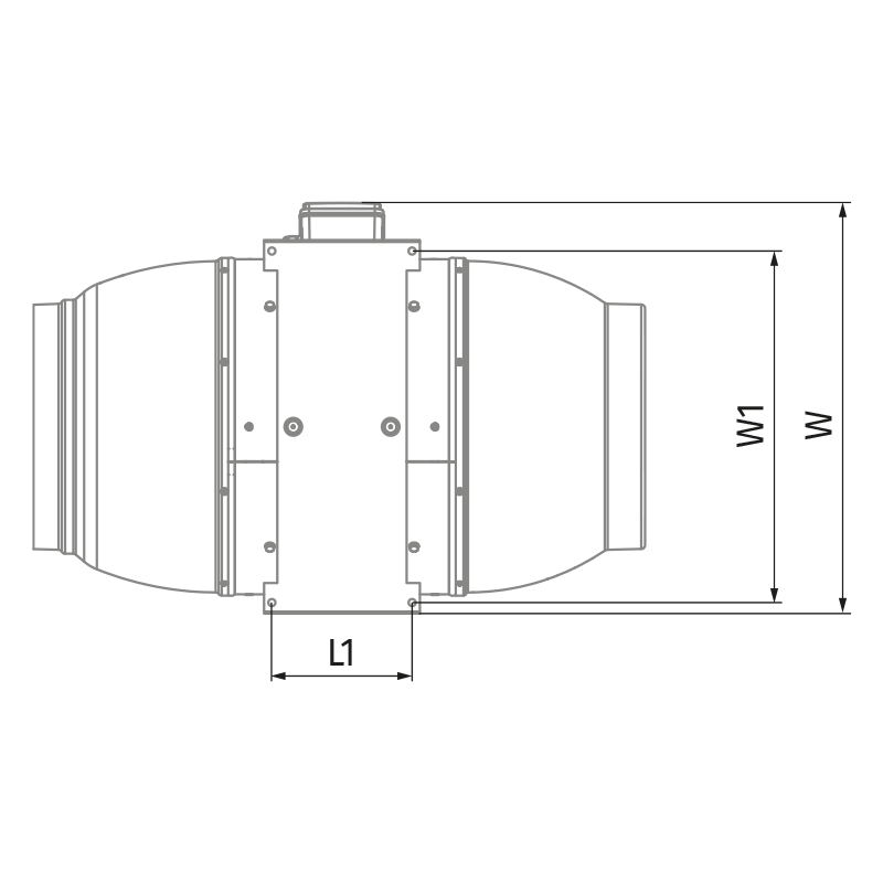 Blauberg Iso-Mix 250 FR1 - Dimensions