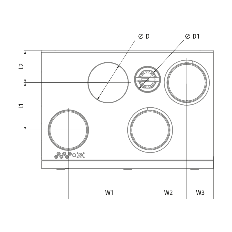 Blauberg KOMFORT Roto EC SE 601-E L S21 - Dimensions