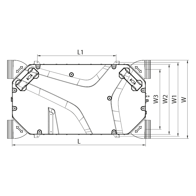 Blauberg Reneo-Fit D 150-E S14 - Dimensions