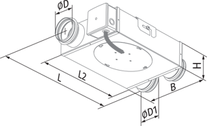 Blauberg Box-R 80 V3 - Dimensions