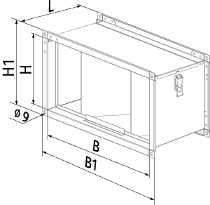 Blauberg KFBK 60x30 - Dimensions