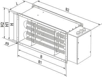 Blauberg EKH 60x30-18 - Dimensions
