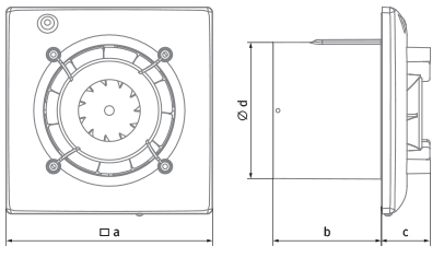 Blauberg Omega 100 T - Dimensions