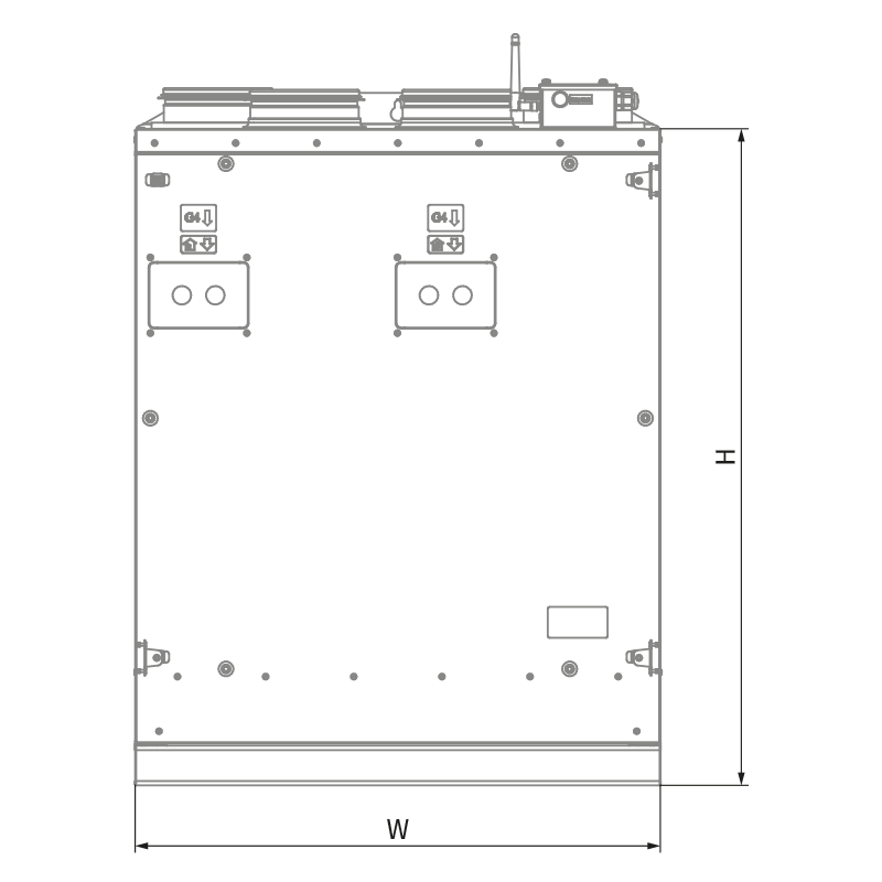 Blauberg KOMFORT Roto EC SK 202 L S21 - Dimensions