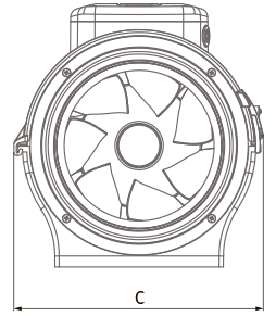 Blauberg Primo 250 - Dimensions