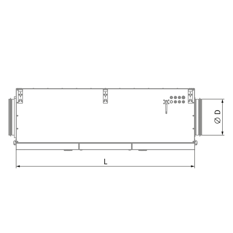 Blauberg KOMFORT Roto EC DE 651-E L S21 - Dimensions