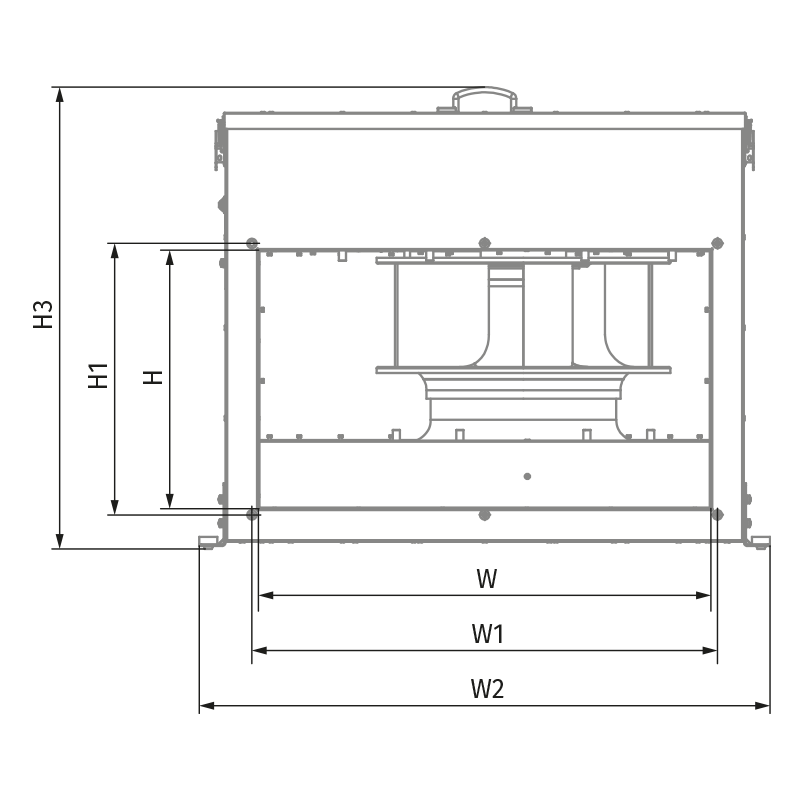Blauberg Box-I EC 80x50-3  - Dimensions