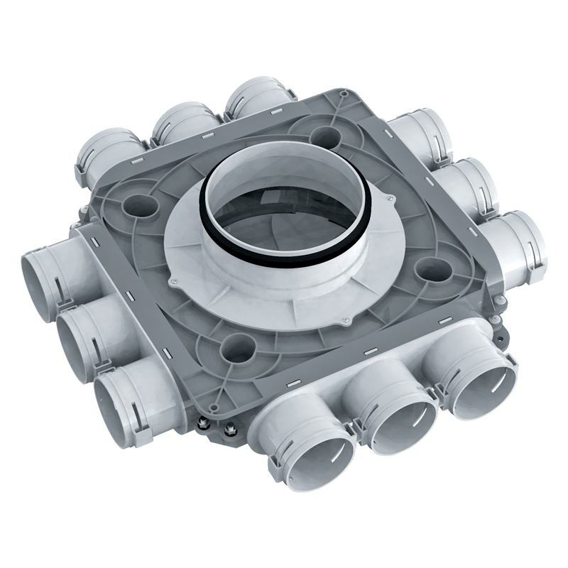 Blauberg BlauFast SR 160/63x12 50P - For supply and exhaust systems in residential premises. Distribution of air from the ventilation unit through the ducts
